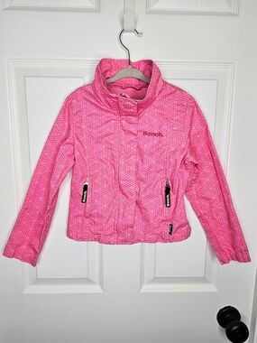 Bench Girls Pink Lightweight Jacket Kids Cotton Coat Size 5 Size 6